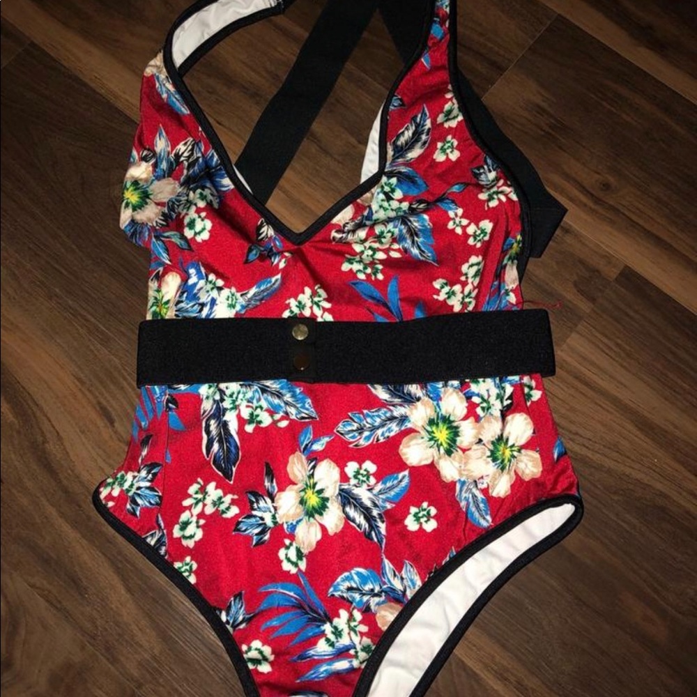 Diane Von furstenberg floral one piece swimsuit S